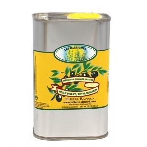 PRÉPARATION À BASE D'HUILE D'OLIVE "LES GARRIGUES" - ESTAGNON MÉTAL 25 CL ET 50 CL