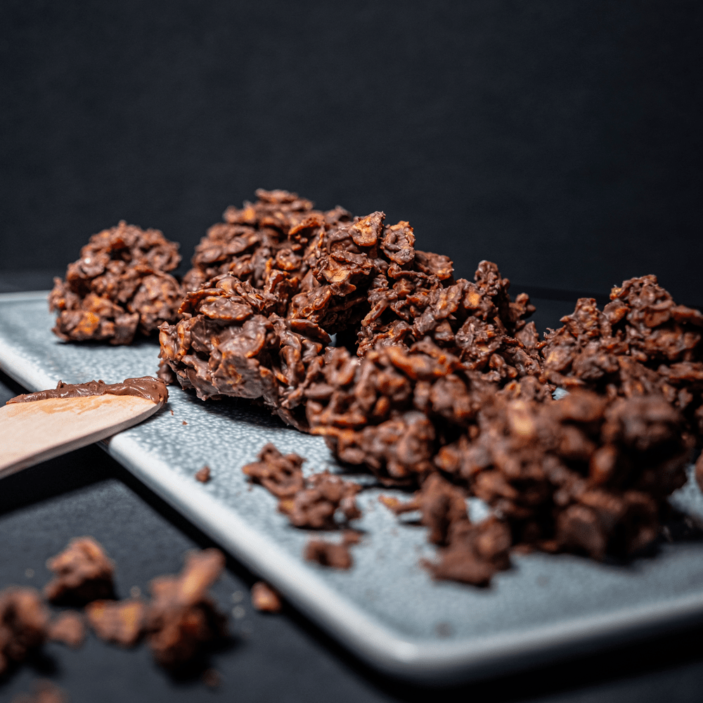Roses des sables au chocolat et huile de noisette