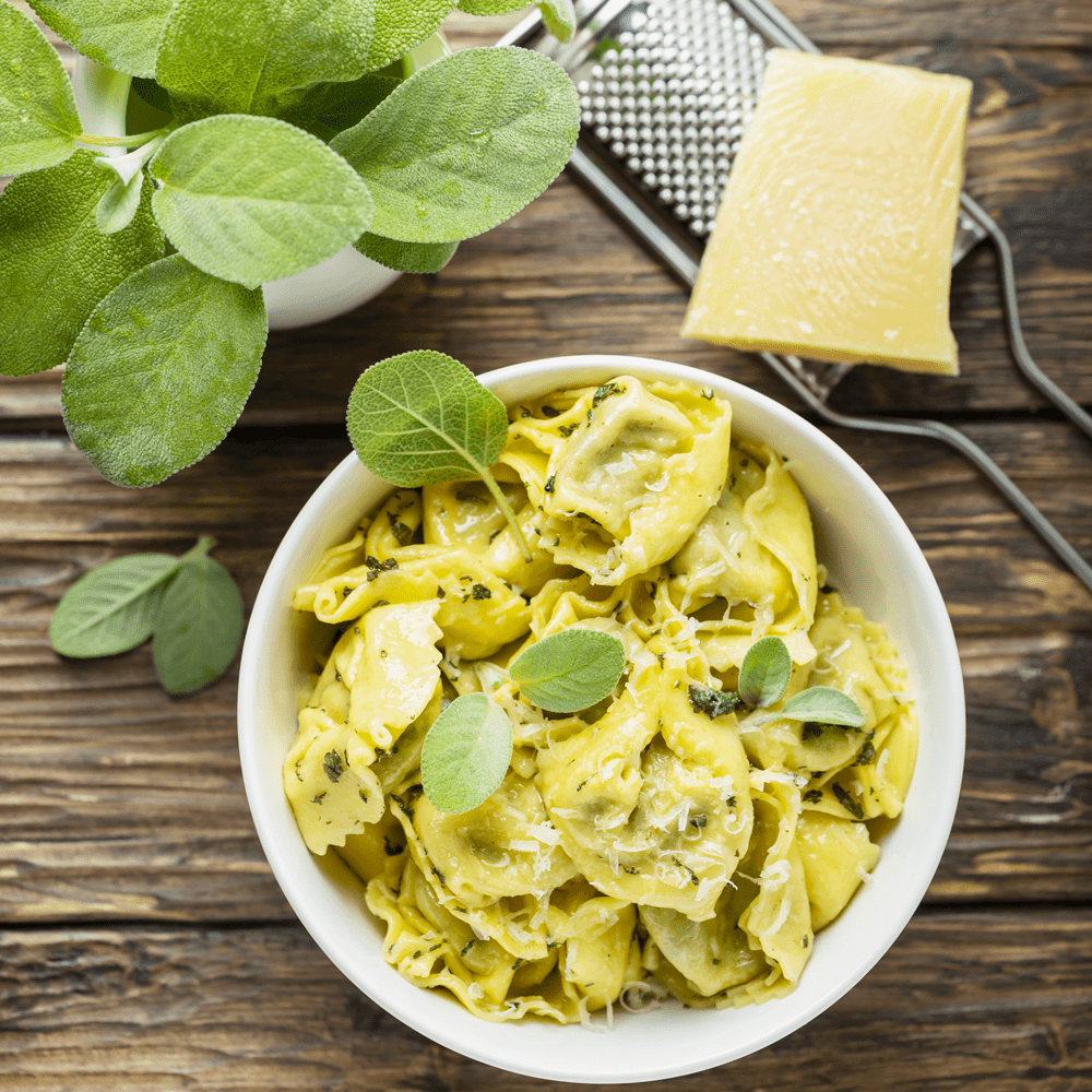 raviolis sauce basilic