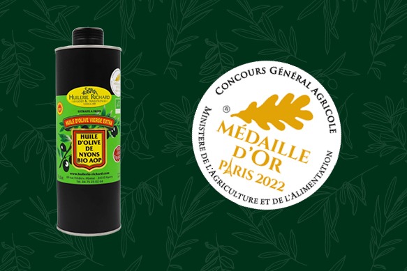 bandeau article huile d'olive de nyons aop médaillé