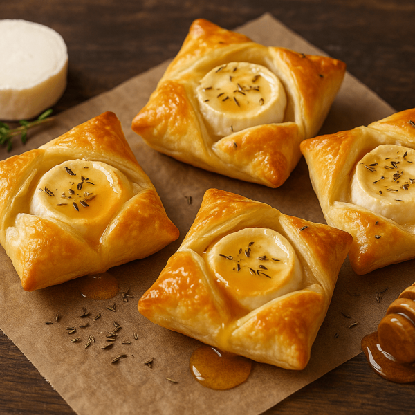 Mini feuilletés chèvre miel