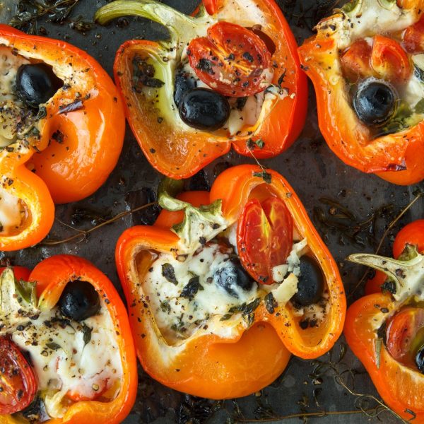 Les poivrons grillés à la méditerranéenne