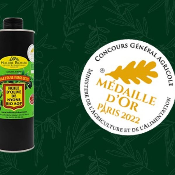 bandeau article huile d'olive de nyons aop médaillé