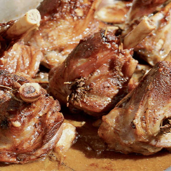 souris d'agneau à l'ail